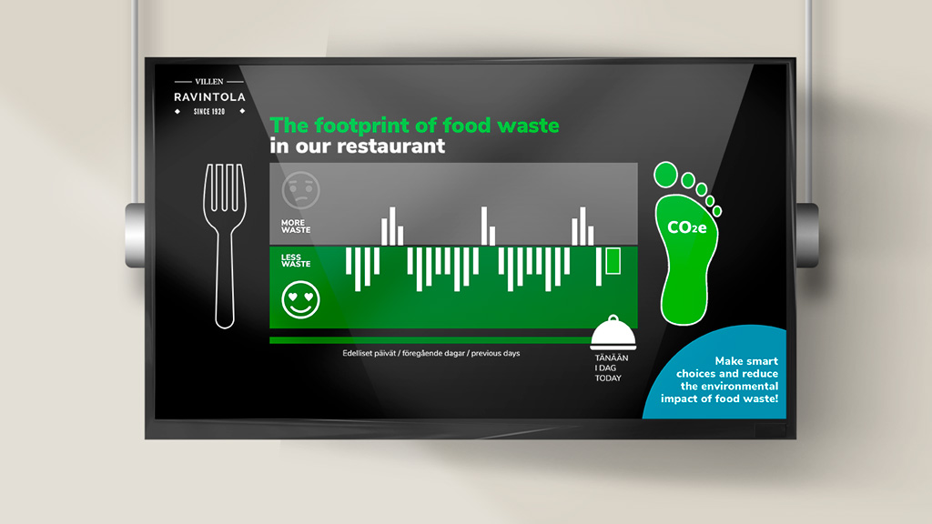 With Food Waste Tracker, you can also display the amount of loss on the screen.