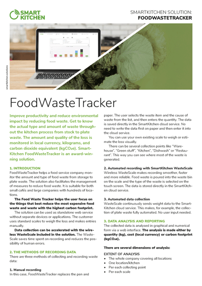 Food Waste Tracker product description