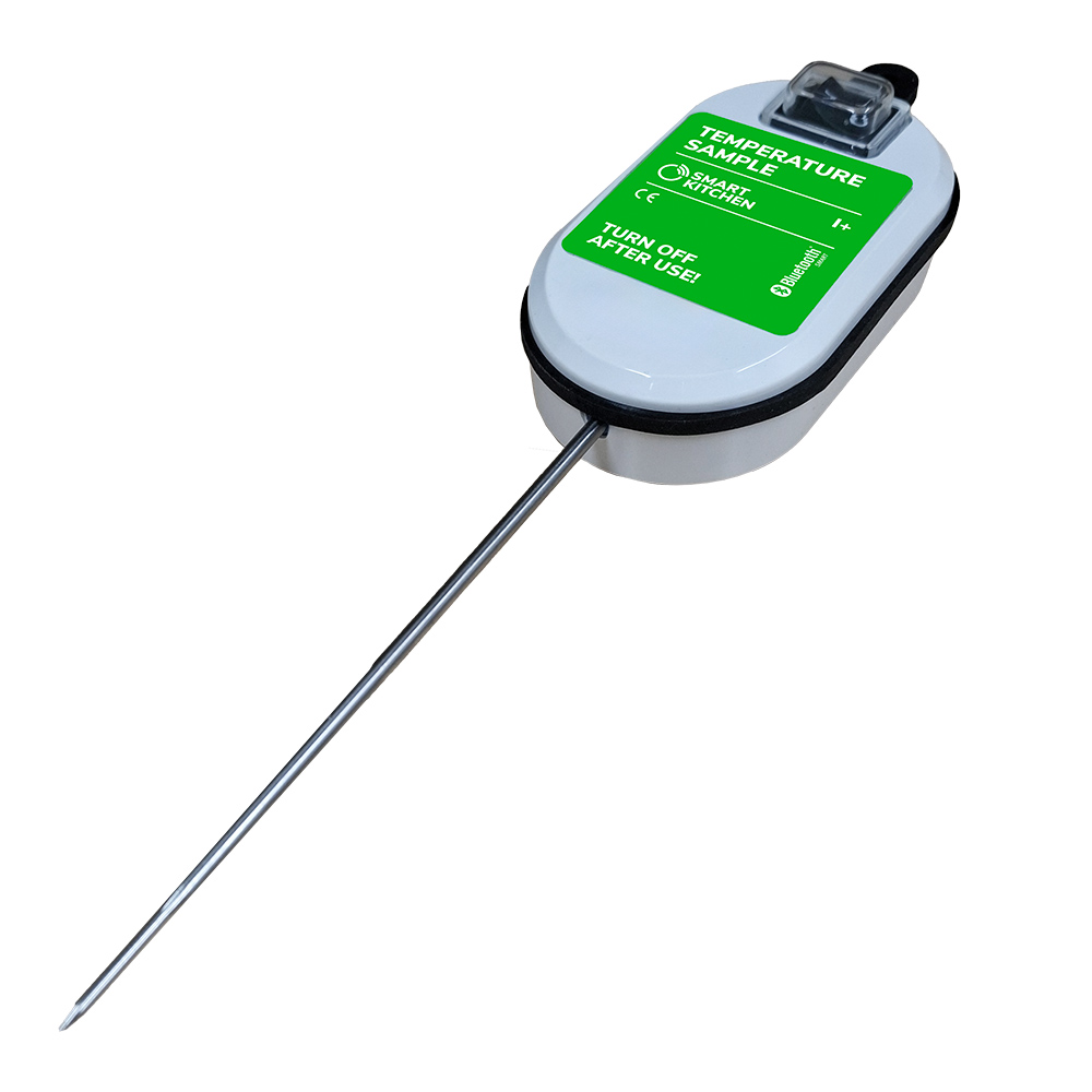 Temperature probe for food sampling